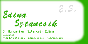 edina sztancsik business card